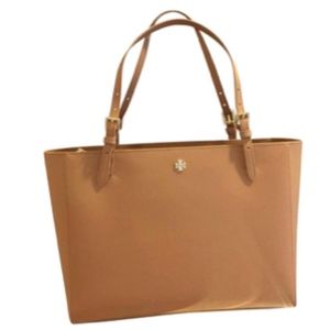 Tory Burch Emerson Buckle Large Leather Tote